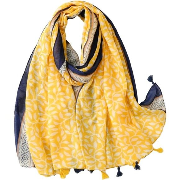 \Women Casual Lightweight Pashmina Scarves Light Yellow - Picture 1 of 7